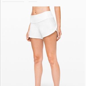 Lululemon white active shorts